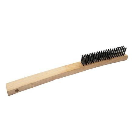 Powerweld Scratch Brush, Long Handle Stainless Steel, 3 Row 85047